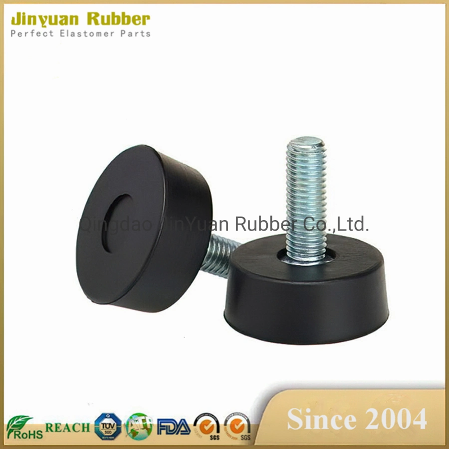 Tapered Environmental Protection Rubber Bumper Feet for Furniture Table Chair Instrument Machine and Equipment with Metal Gasket Washer